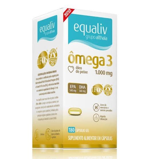 Ômega 3 1000mg - 180 cápsulas - Equaliv