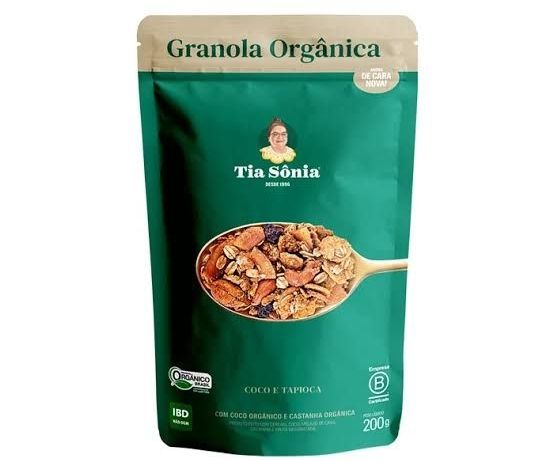 Granola orgânica coco e tapioca 200g - Tia Sônia 