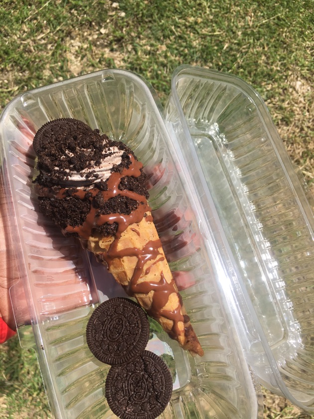 Original Cookies & Cream Oreo Stuffed Cheesecake Waffle Cone