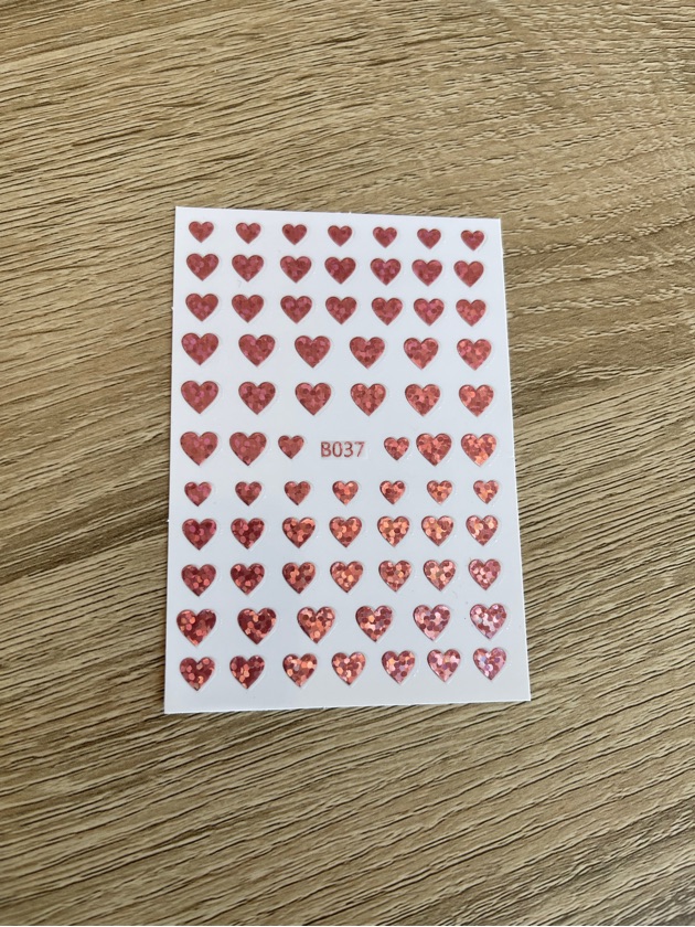 Sticker corazones rosado B037