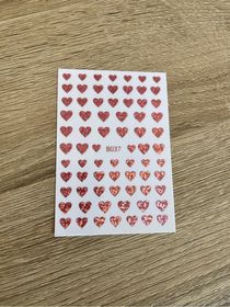 Sticker corazones rosado B037