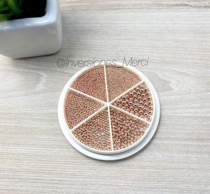 Deco Caviar buliones Rose gold