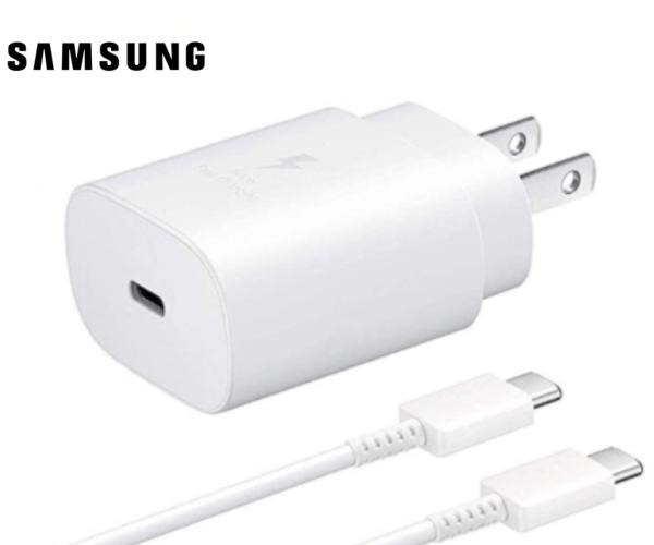 Cargadror Samsung doble tipo c 25w