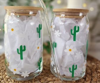 Cacti Glass Tumbler