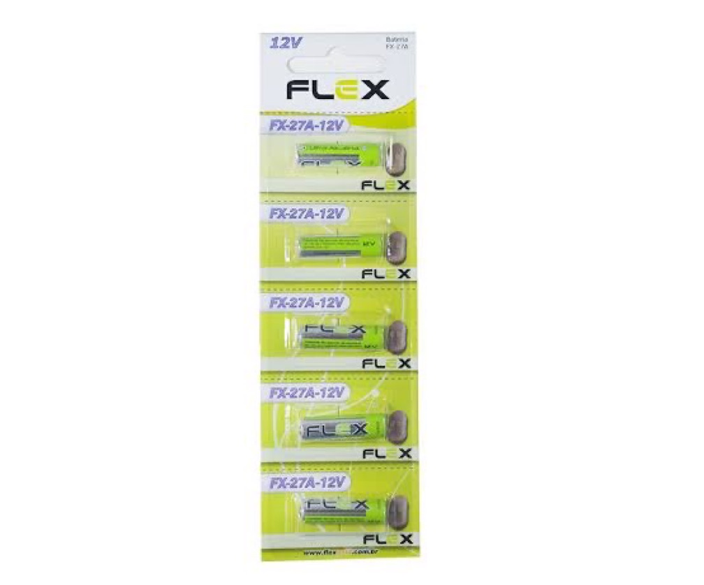 27A BATERIA FLEX 27A-12V - CARTELA C/5 UNIDADES