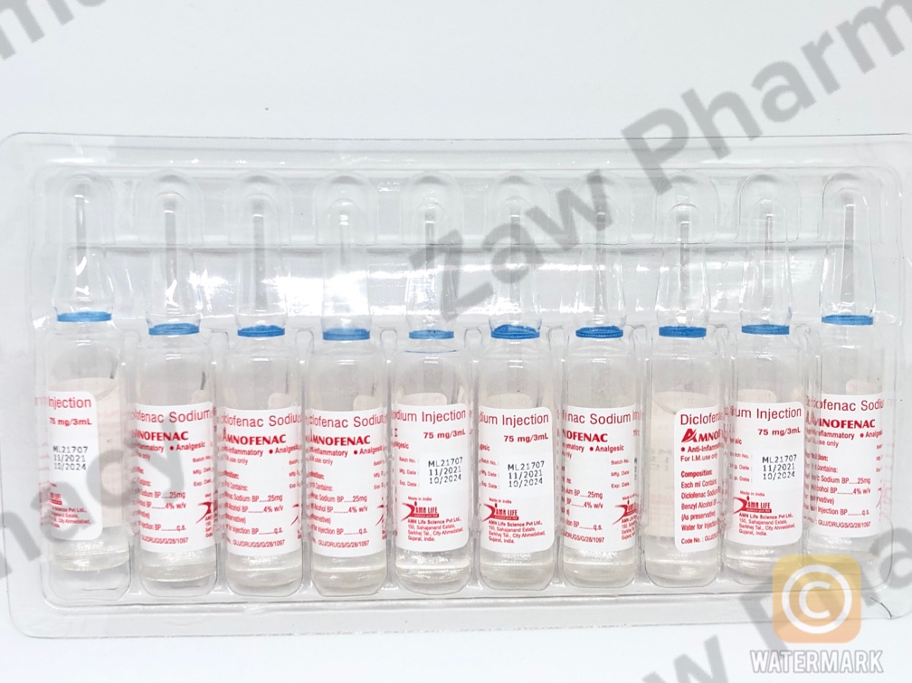 Amnofenac Injection(10amps)(exp 2/27)