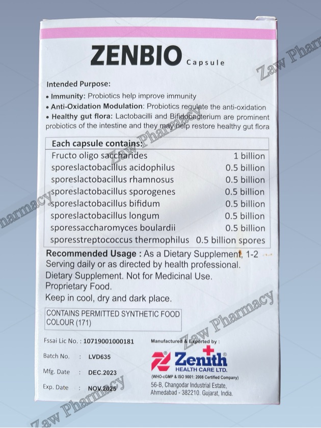 ZENBIO (10capsules)(exp 10/25)