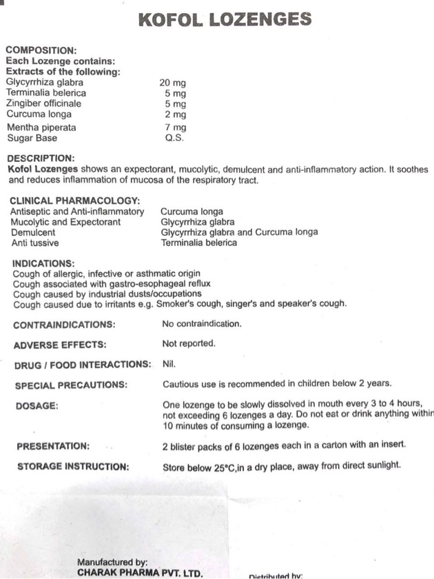 Kofol lozenges(1box=12tabs)(exp 4/26)