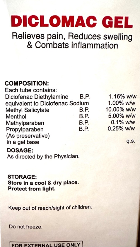 Diclomac Gel (25g)(exp 1/27)