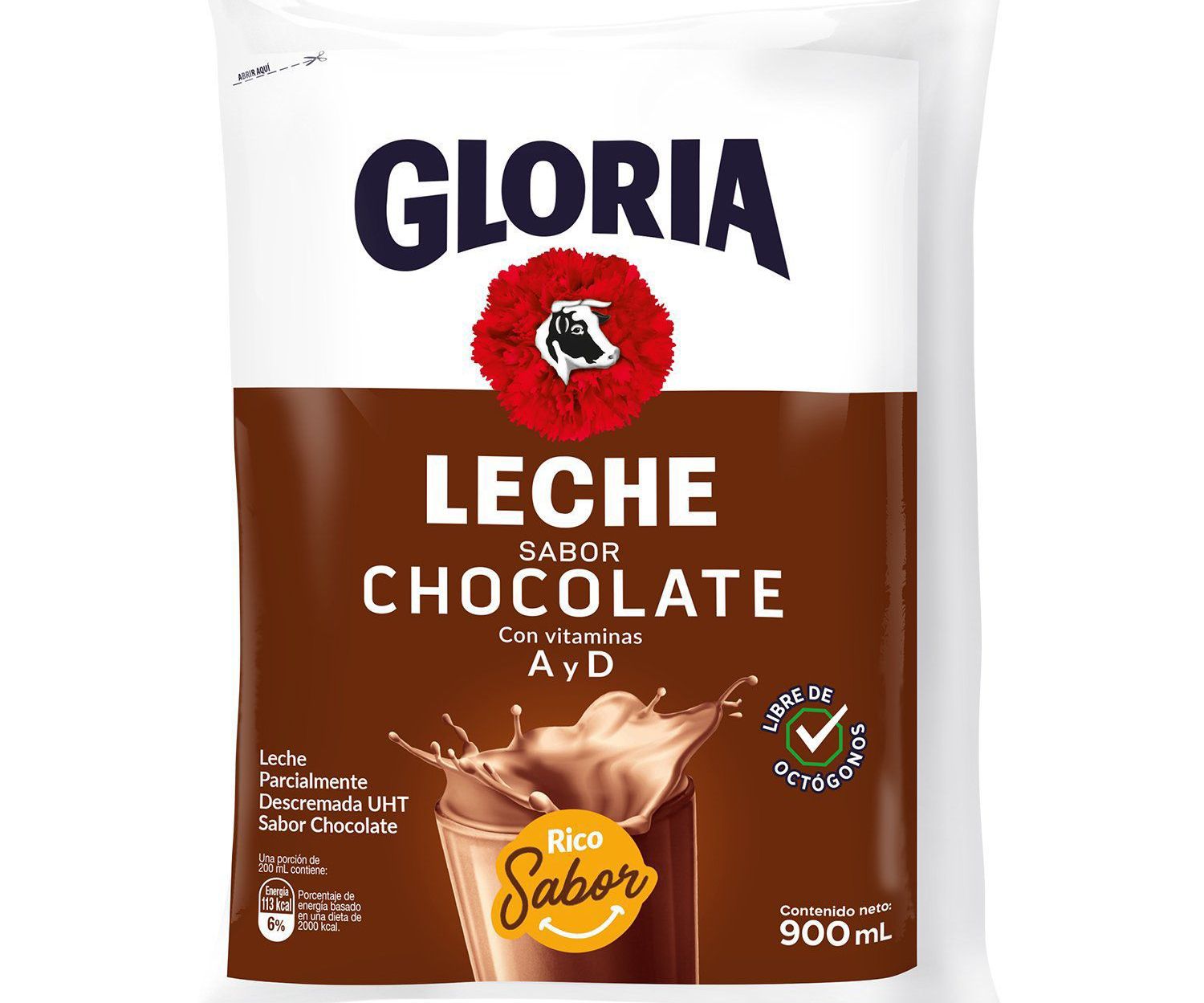 Leche gloria chocolatada bl 900ml