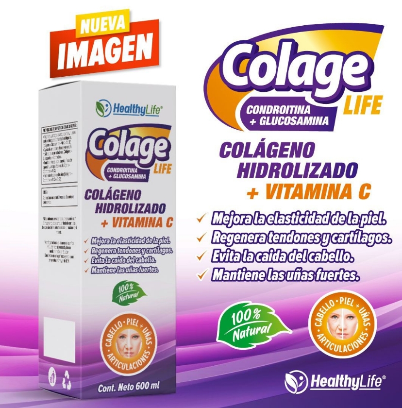 COLAGE LIFE 600 + CONDROITINA+GLUCOSAMINA+ÁCIDO ASCÓRBICO+VITAMINA D3