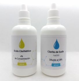 Kit Clorito + Ácido Clorhidrico 60ml HDPE