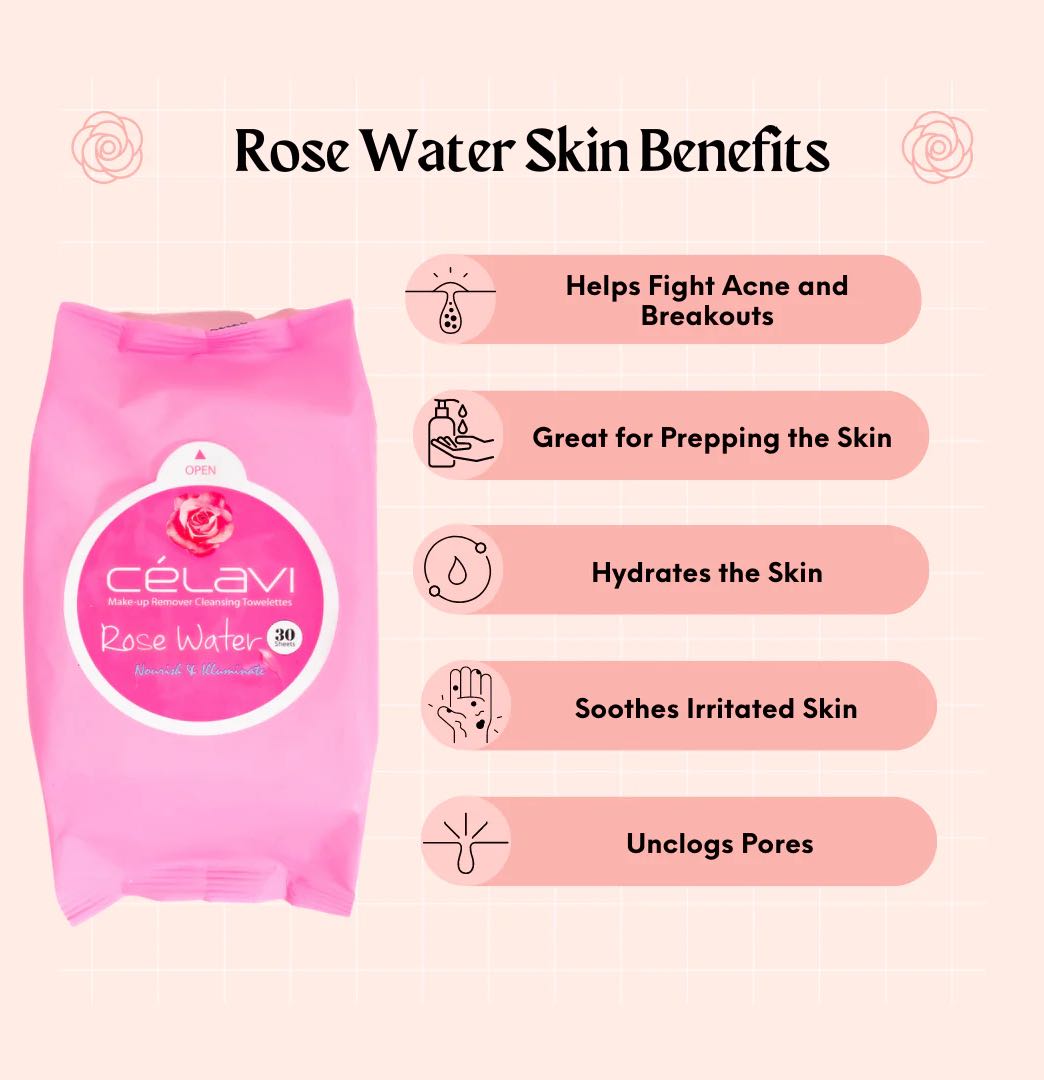 Rose water wipes