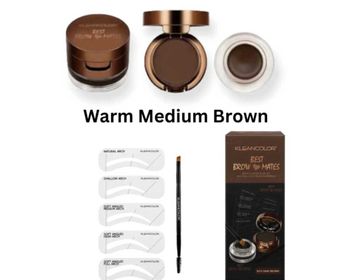 Best Brow Mates-Brow Powder & Gel Kit -Warm Med Brown