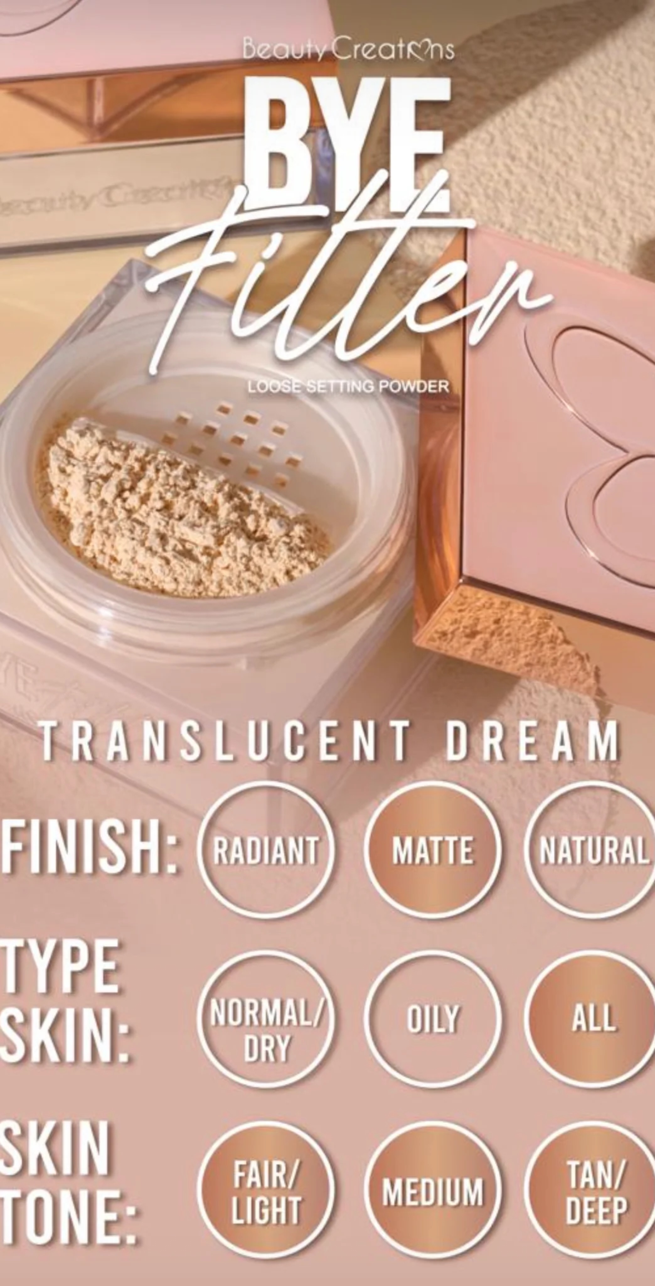 Bye filter loose setting powder - TRANSLUCENT DREAM