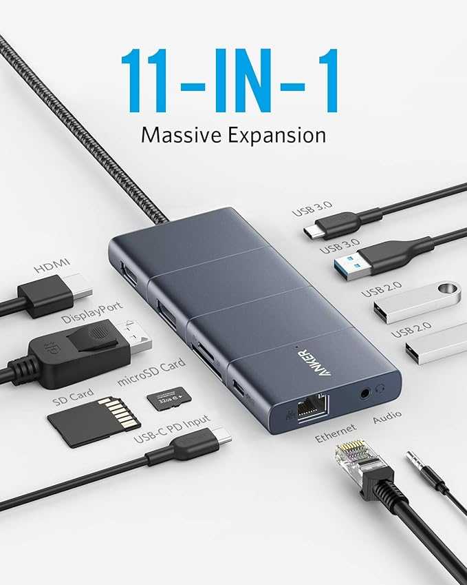 Anker USB C Hub, PowerExpand 11-in-1 Docking Station