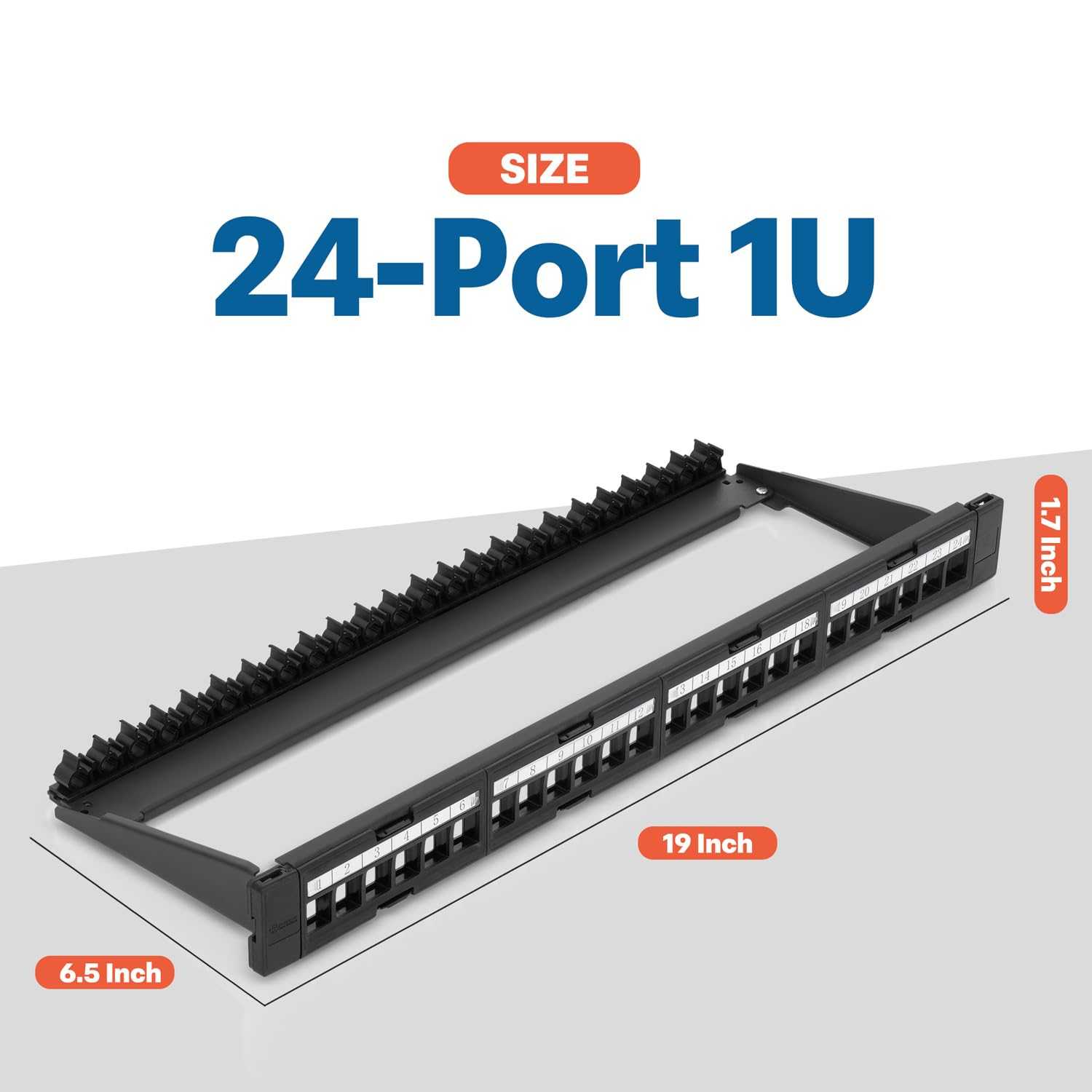 24 Ports UTP Blank Keystone Patch Panel