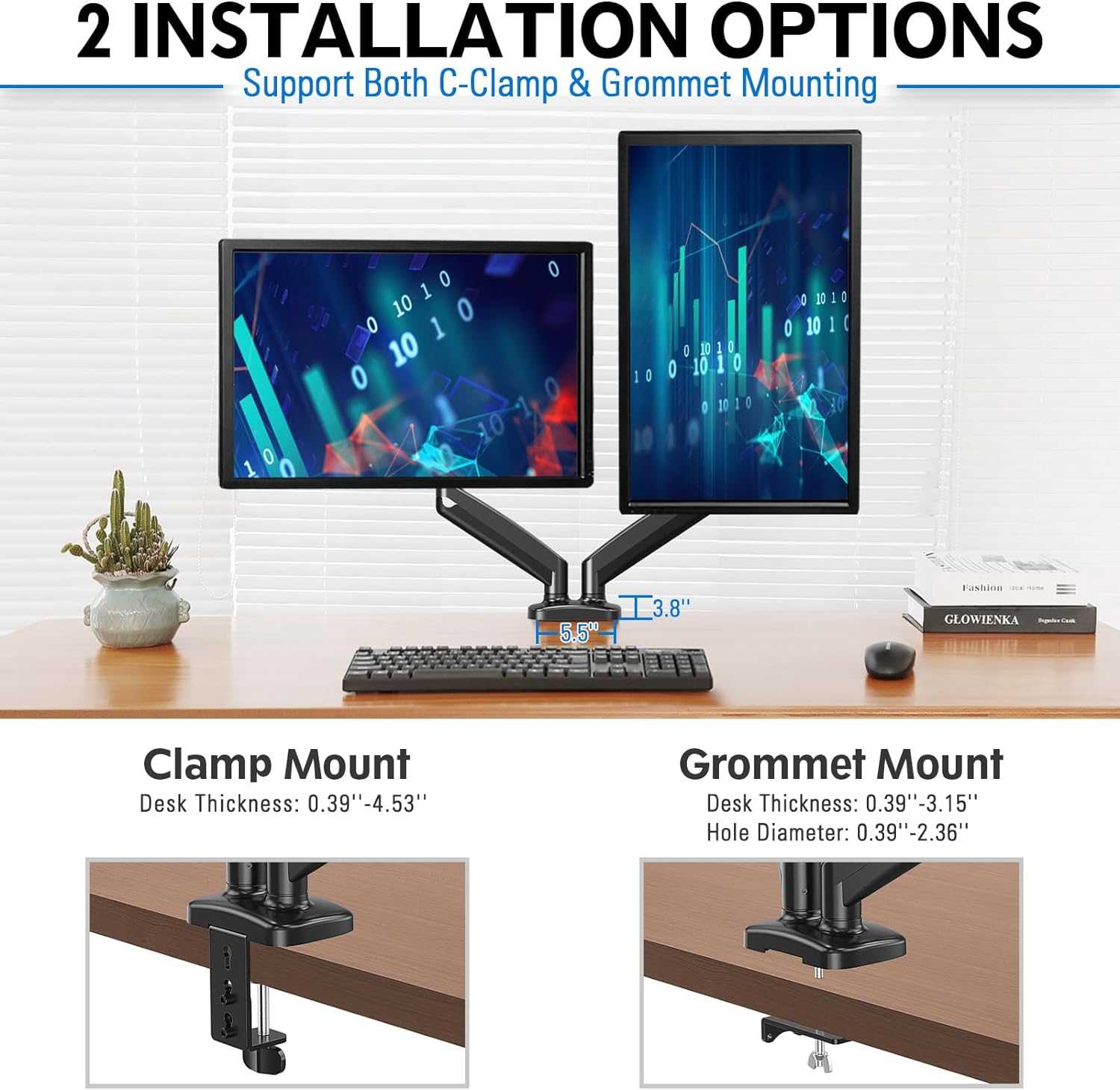 MOUNTUP Dual Monitor Stand