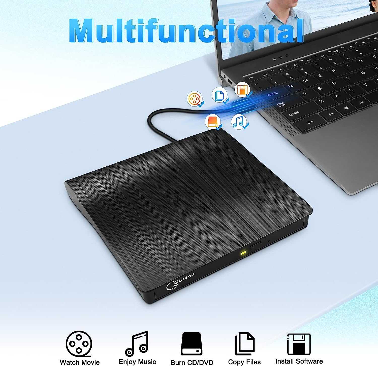 Gotega External DVD Drive