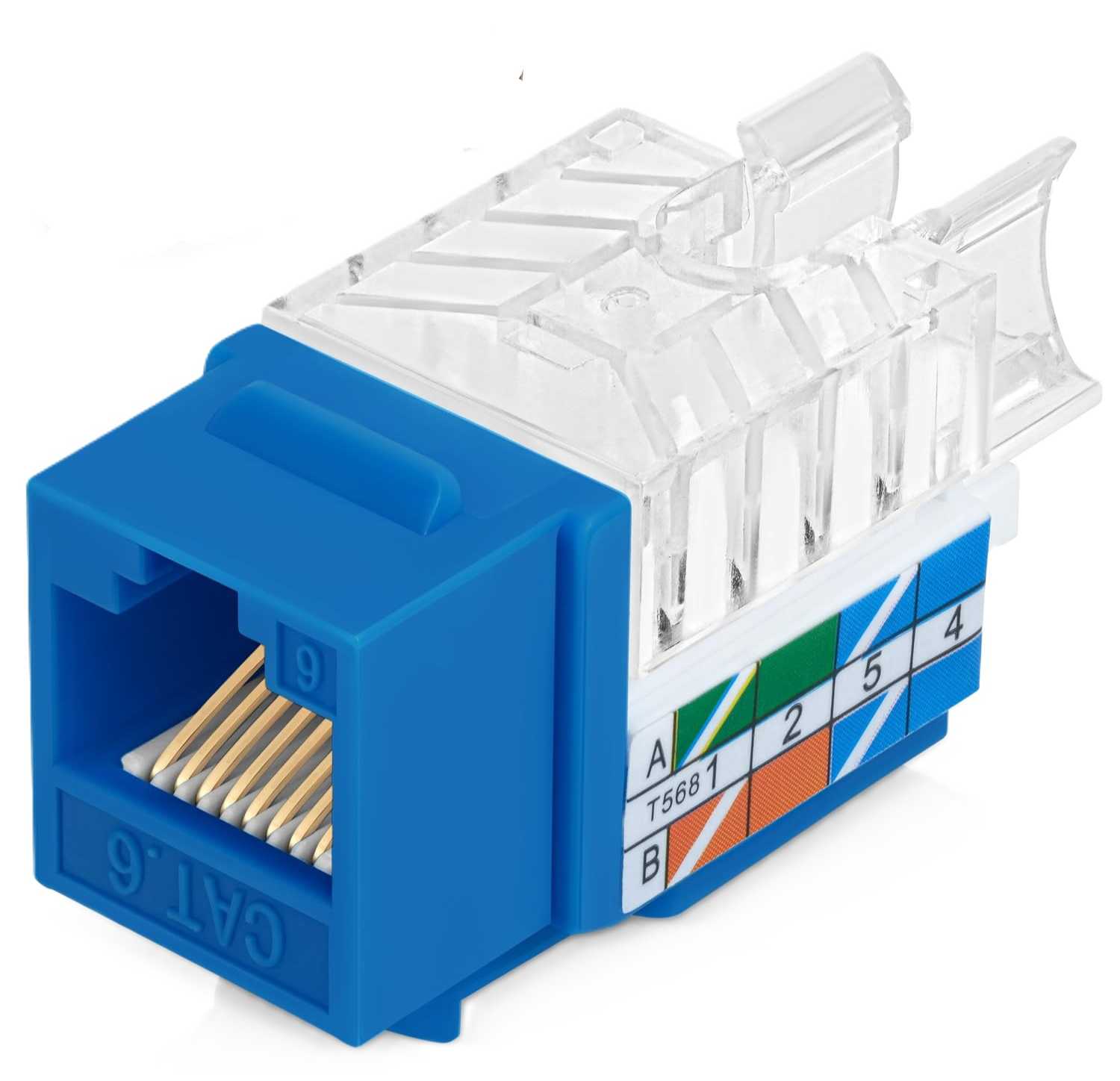 45 Angled CAT6 RJ45 Keystone Jack