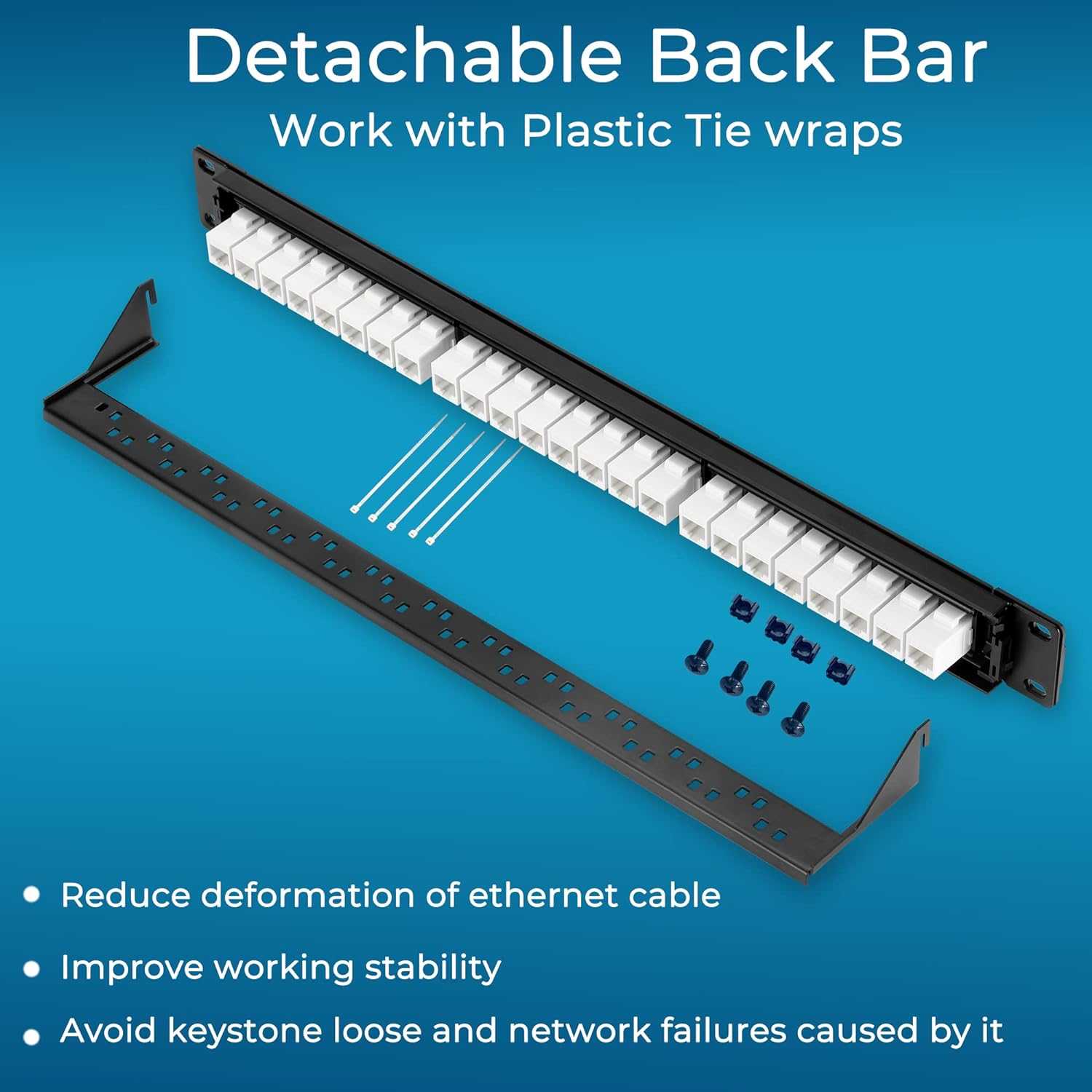 24 Ports UTP Patch Panel CAT 6 