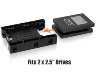 ICY DOCK Dual Tool-Less Dual 2.5 to 3.5 HDD Drive Bay SSD Mounting Bracket Kit Adapter