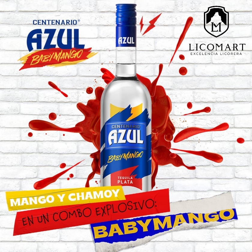 LICOR DE TEQUILA CENTENARIO AZUL BABY MANGO 700ML