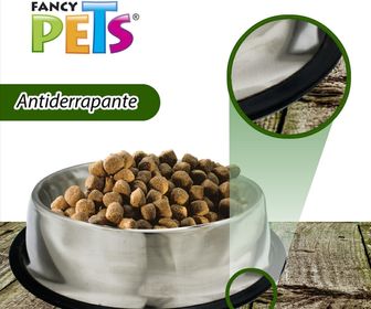 Fancy Pets Plato de acero 96oz 