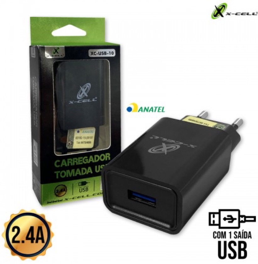 FONTE USB CASA 2.4A - REF: XC-USB-10