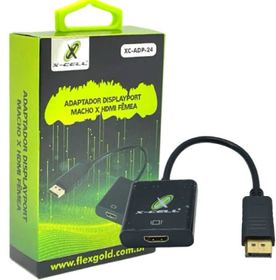 ADAPTADOR DISPLAYPORT MACHO X HDMI FEMEA - MARCA: XCELL REF: XC-ADP-24 