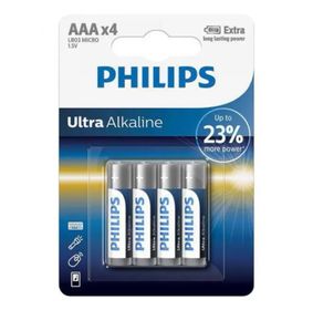 PILHA PHILIPS ALCALINA AAA CARTELA COM 4 UN