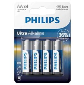 PILHA PHILIPS ALCALINA AA CARTELA COM 4 