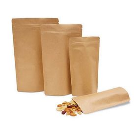 Bolsas kraft con cierre hermético zip 12cm*20cm pack 100pzs