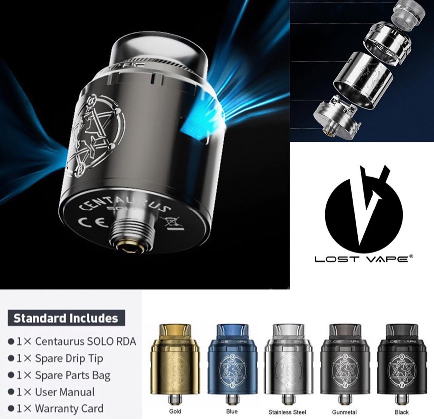 RDA Tanque  Centaurus Solo Lost Vape (24mm)