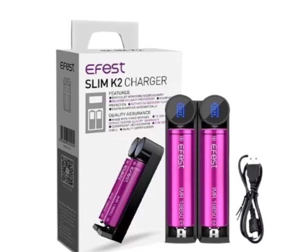 Cargador Efest K2 ( 2 baterías )