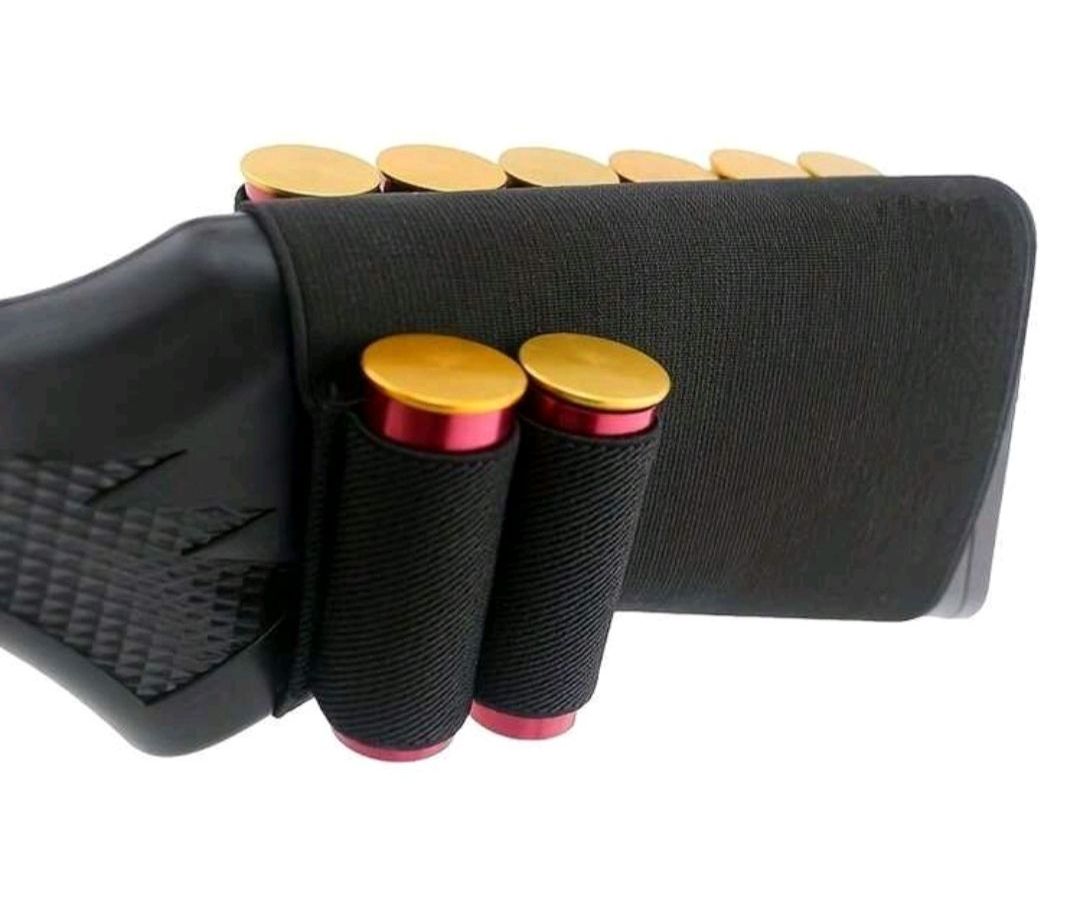 8 Rounds Tactical Hunting Shotgun Shell Stock Nylon Elastic Material For 12ga 20ga Rifle Hunting