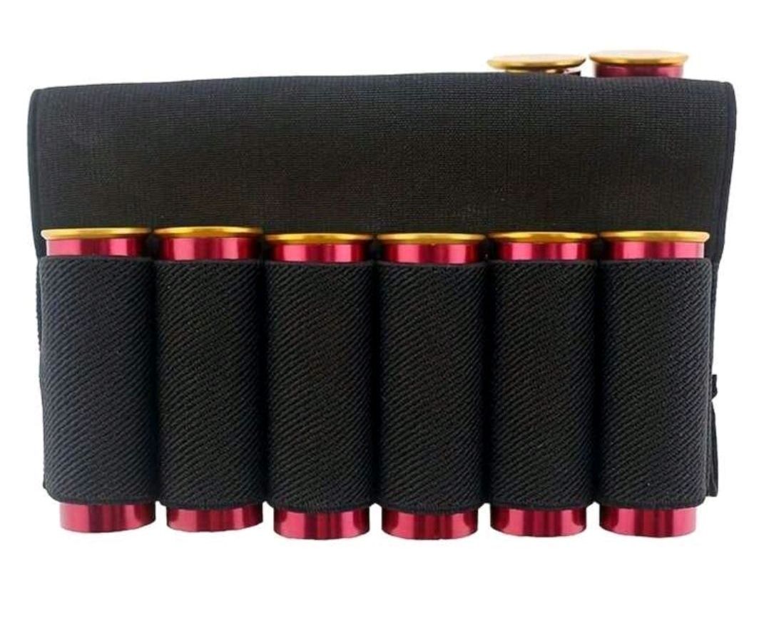 8 Rounds Tactical Hunting Shotgun Shell Stock Nylon Elastic Material For 12ga 20ga Rifle Hunting