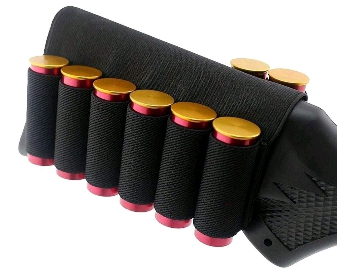 8 Rounds Tactical Hunting Shotgun Shell Stock Nylon Elastic Material For 12ga 20ga Rifle Hunting