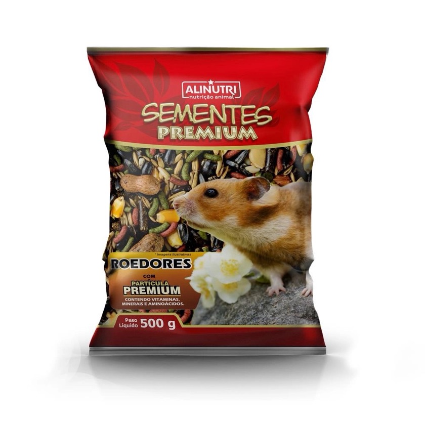 Ração Alinutri Sementes Premium Roedores 500g