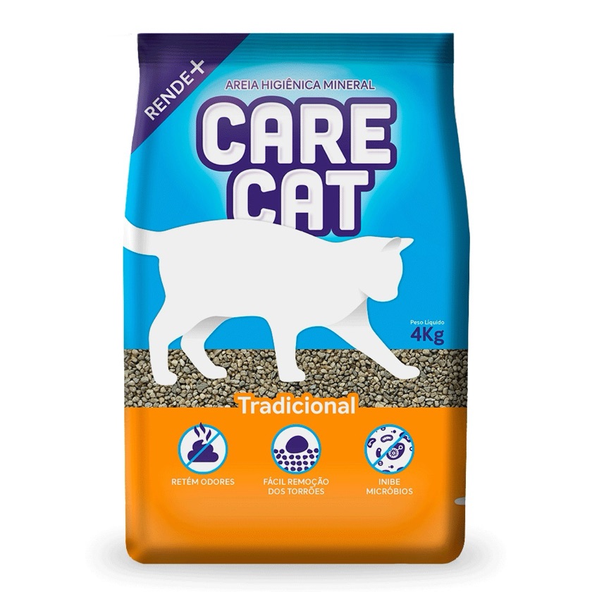 Areia Higiênica Carecat Tradicional Clássica 4 kg