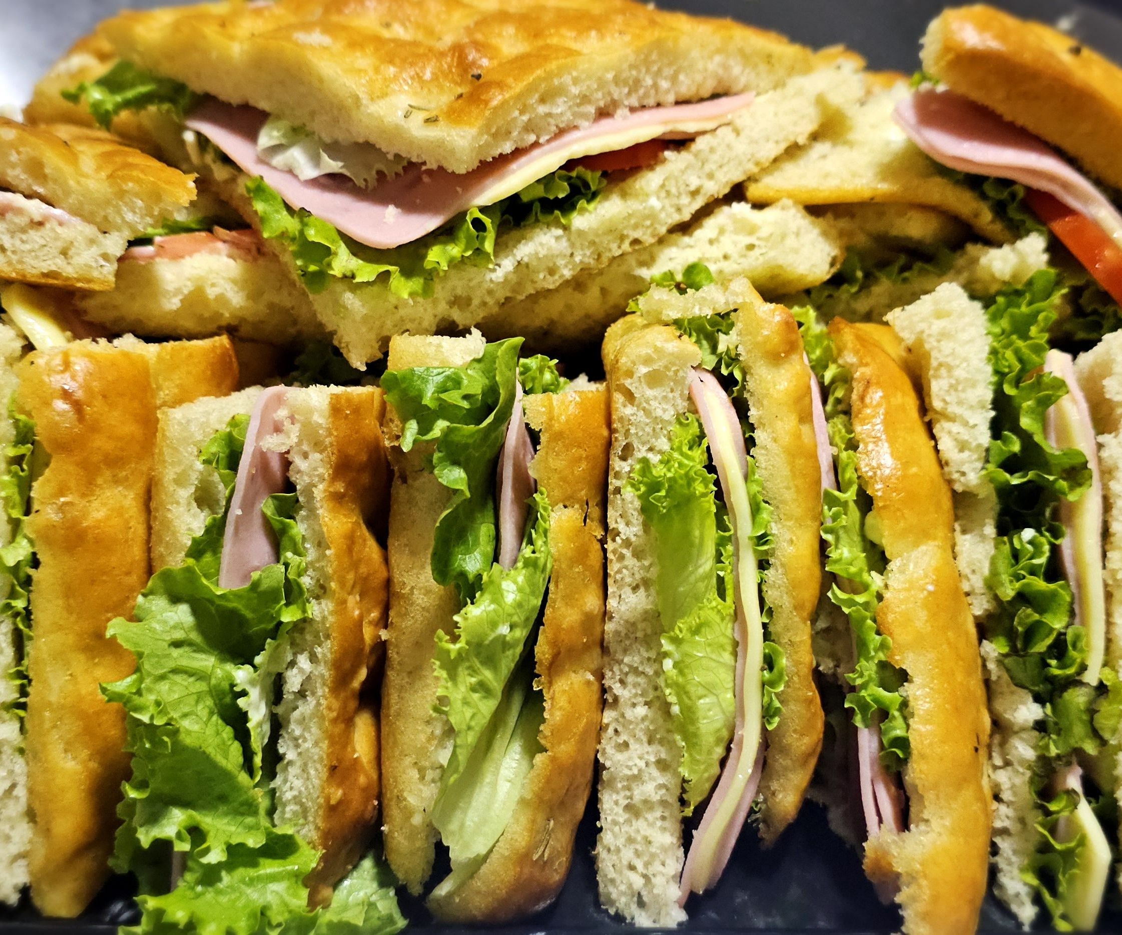 Focaccia sandwiches 6pcs or 12pcs