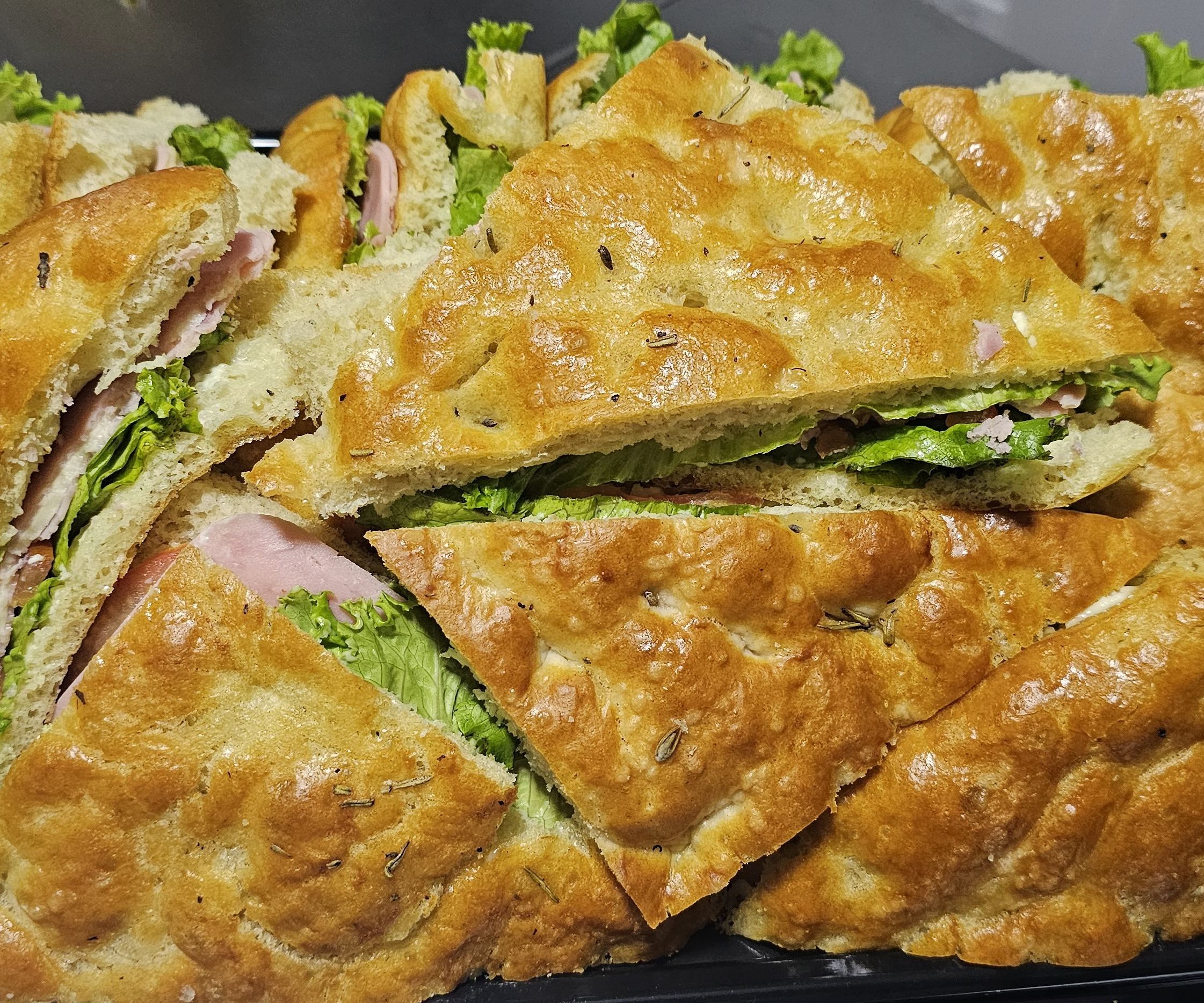 Focaccia sandwiches 6pcs or 12pcs