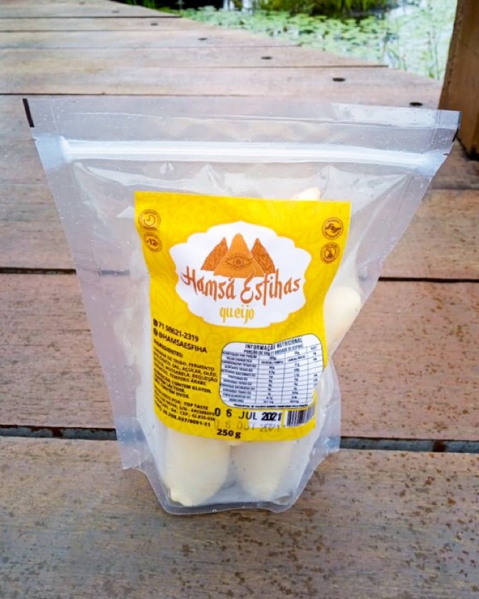 [Hamsá] Mini Esfiha Árabe de Queijo Pct 10un (300g)