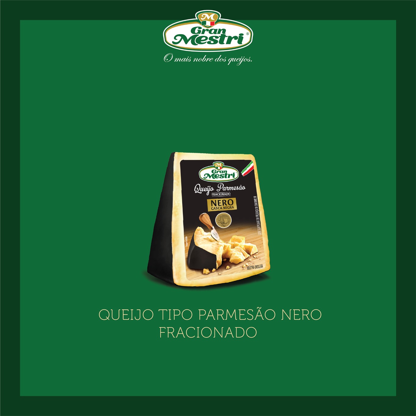 [Gran Mestri] Queijo Parmesão Nero (Capa Preta) 200g (12 Meses Maturação)