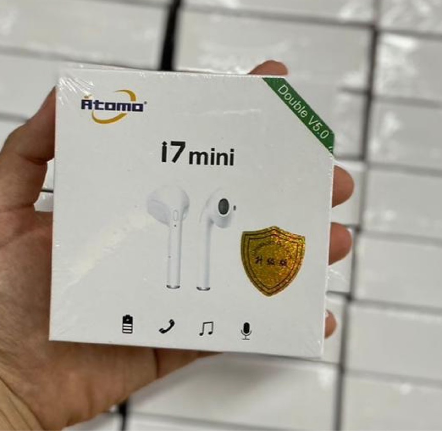 Fone bluetooth I7 mini (branco) ÁTOMO 