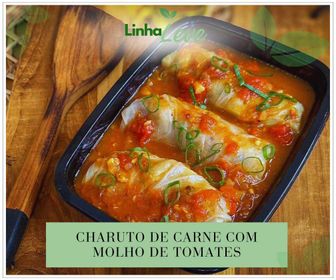 Charuto de carne com molho de tomates