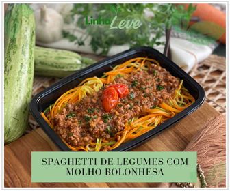 Spaghetti de legumes com molho bolonhesa