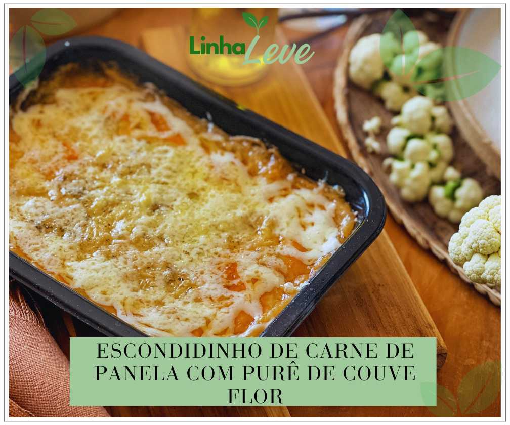 Escondidinho de carne de panela com purê de couve flor