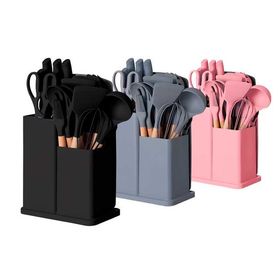 CX:  12 Kit Utensílios De Silicone Completo Para Cozinha 19 Peças