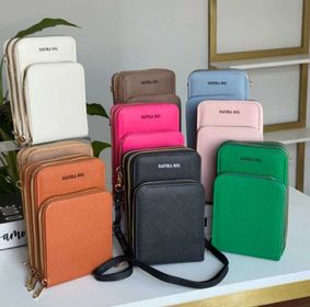 CX: 120 Bolsa Feminina Transversal Com 3 Divisórias Porta Celular